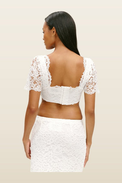 x Paige Lorenze Honeymoon Lace Blouse - Sunday Ceremony — model back