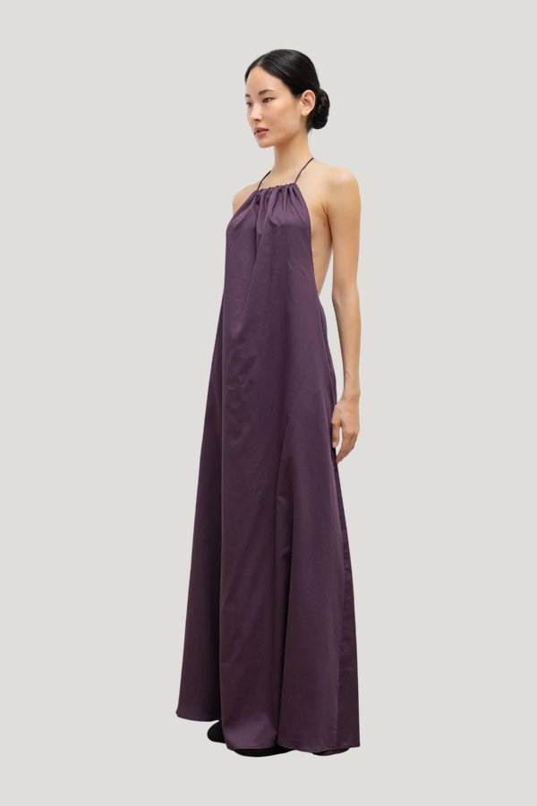 Yoko Halter Maxi Dress — model side