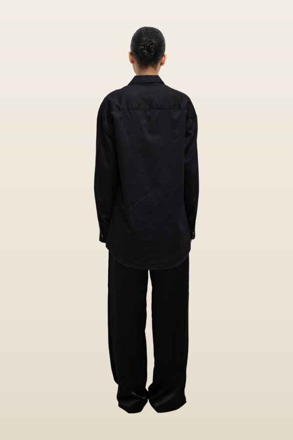 Yoko Oversized Button Down — model back