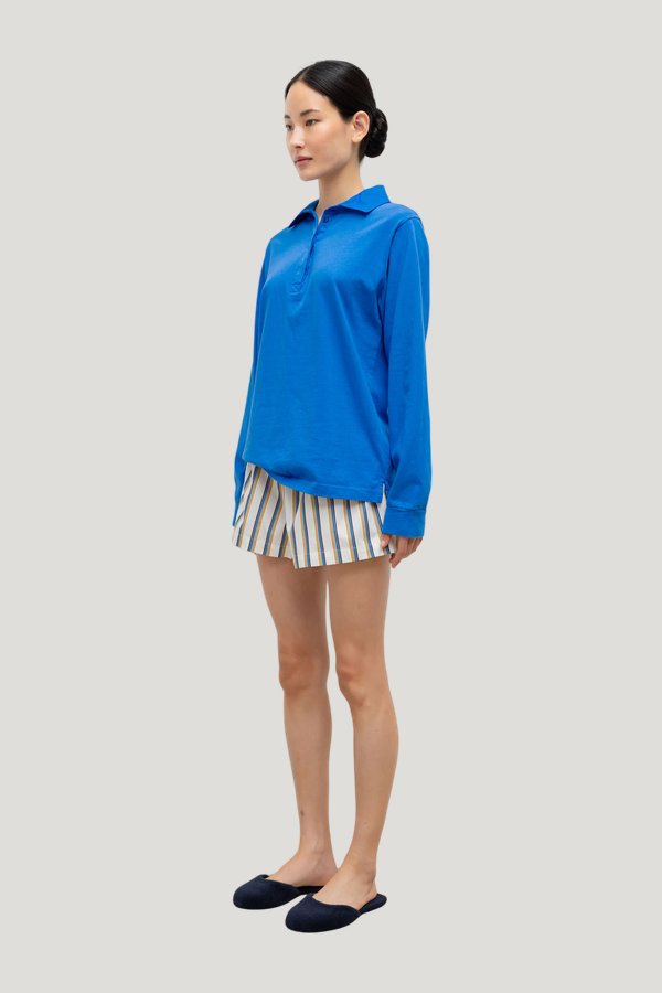 Yoshi Stripe Summer Short — model side