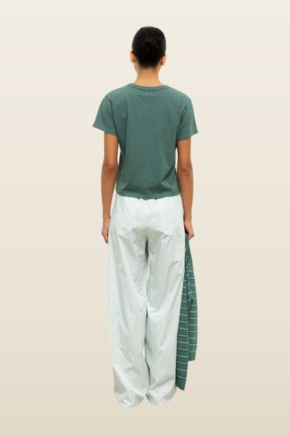 Yoshi Stripe Wide Leg Pant — model back