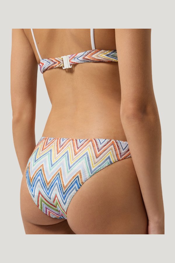 Zig zag printed fabric bikini with balconette top — carry 5