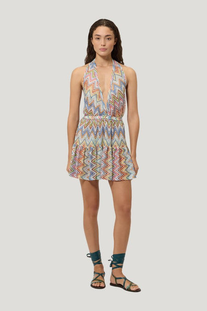 Zig zag tulle cover-up mini dress — carry 2