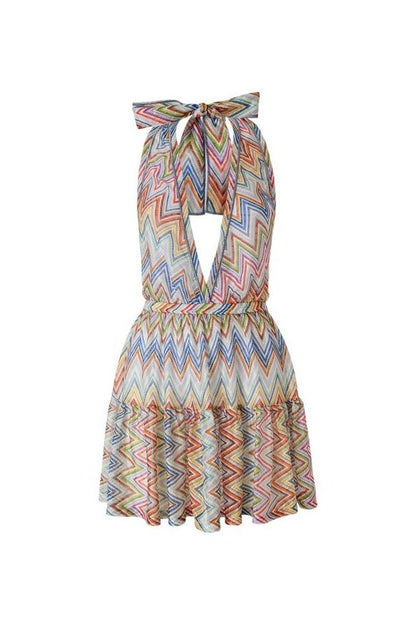 Zig zag tulle cover-up mini dress — packshot
