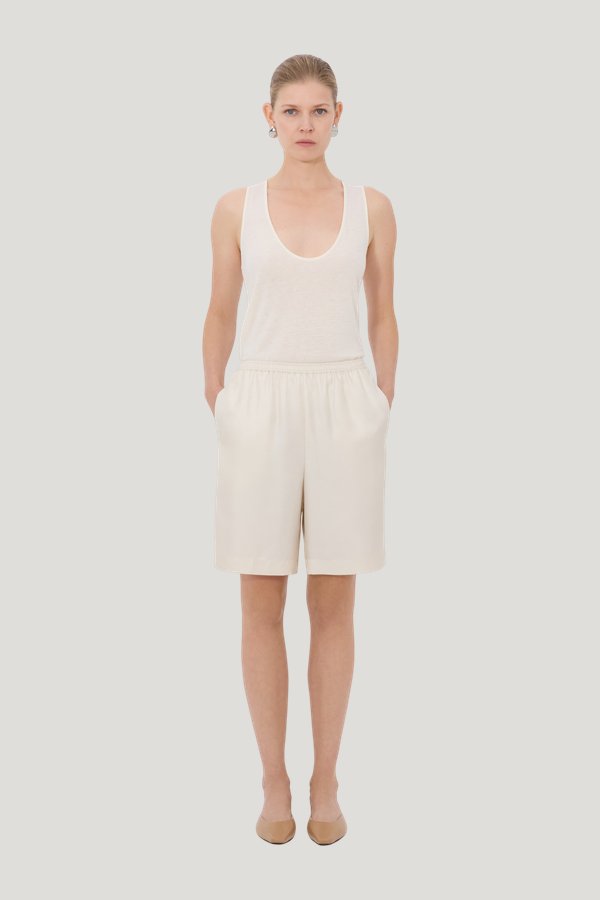 ZINIA LDS Silk twill bermuda — carry 2